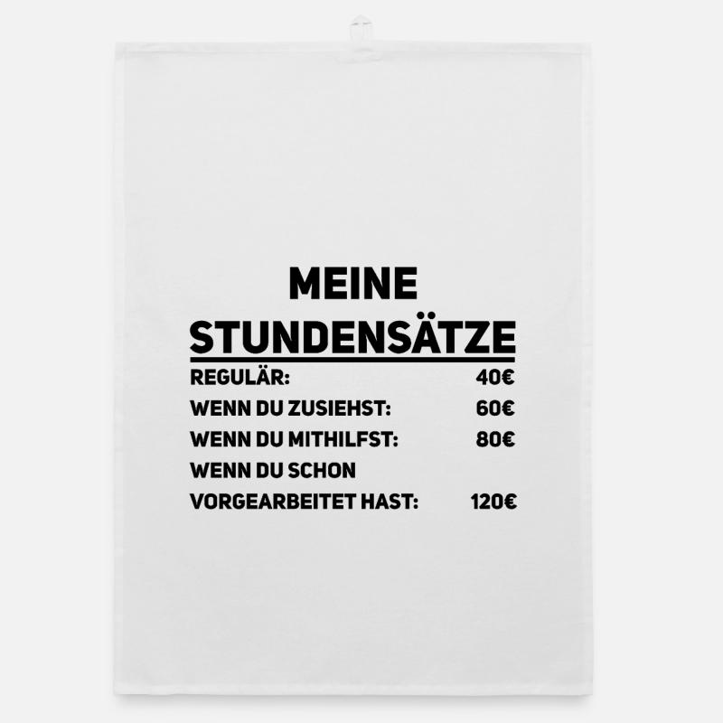 Handwerker Stundensätze Organic Geschirrtuch