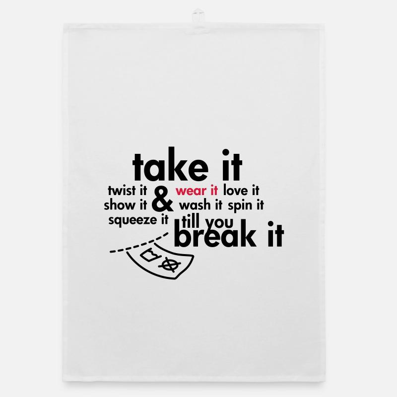Take it & wear it.. Organic dish towel