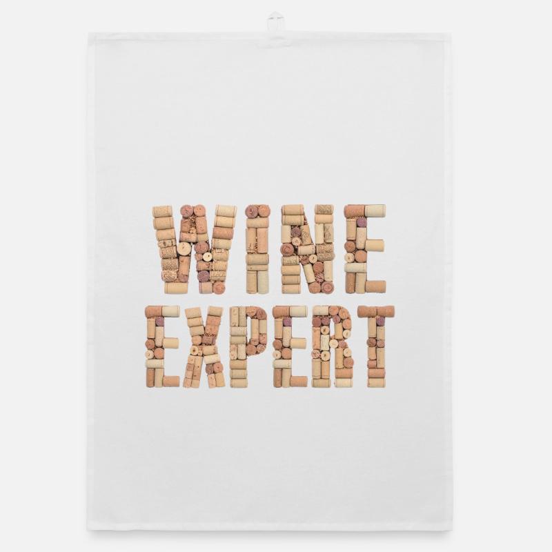 Wine Expert – Elegant Cork Design Organic dish towel