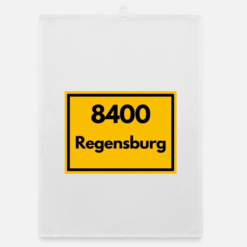 OLD POSTCODE ZIP CODE RETRO 8400 REGENSBURG Organic dish towel