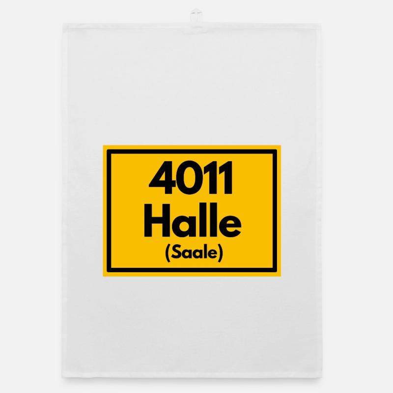 OLD POSTCODE POSTCODE RETRO 4011 HALLE (SAAALE) Organic dish towel
