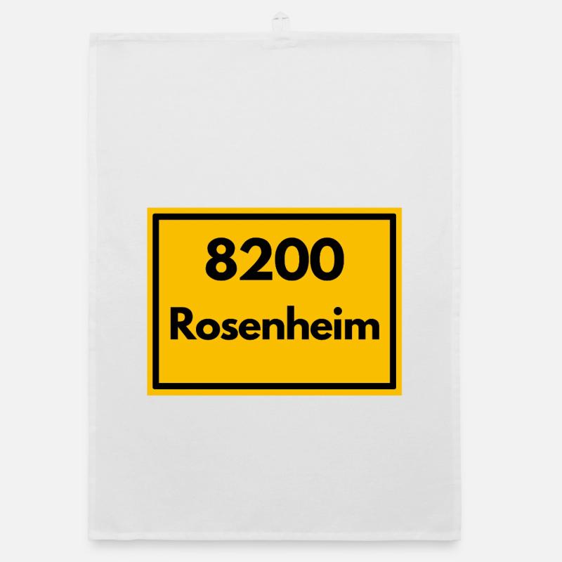 ANCIEN CODE POSTAL RETRO 8200 ROSENHEIM Torchon bio