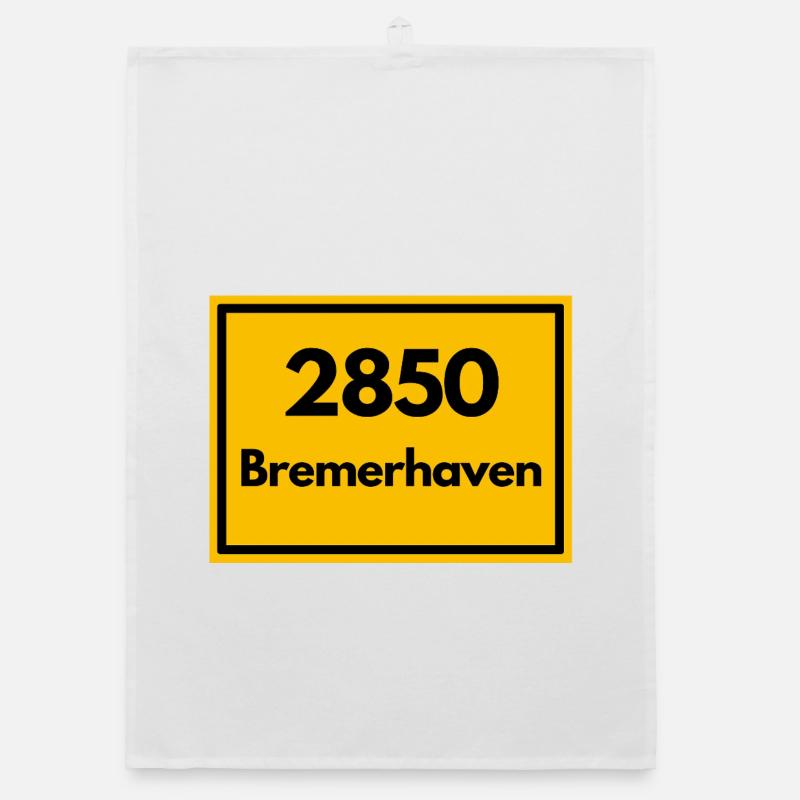 ANCIEN CODE POSTAL RETRO 2850 BREMERHAVEN HAFEN Torchon bio