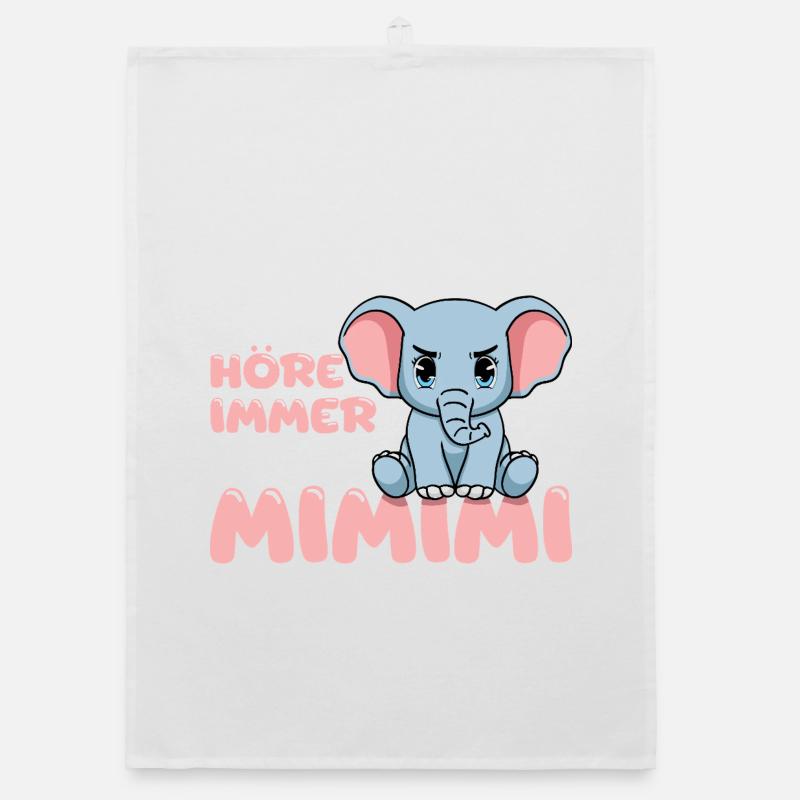 Ich Höre Immer Nur Ein Mimimi Elefant Organic Geschirrtuch