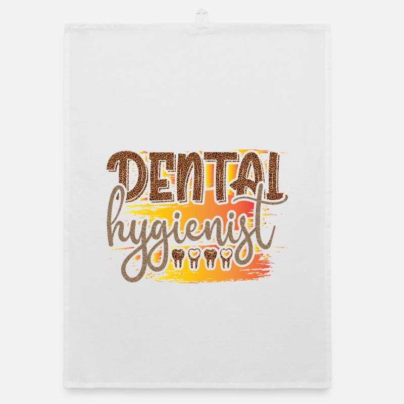 Leopard Hygienist Sunset Script Organic dish towel