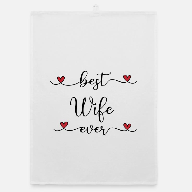 beste Ehefrau Organic Geschirrtuch