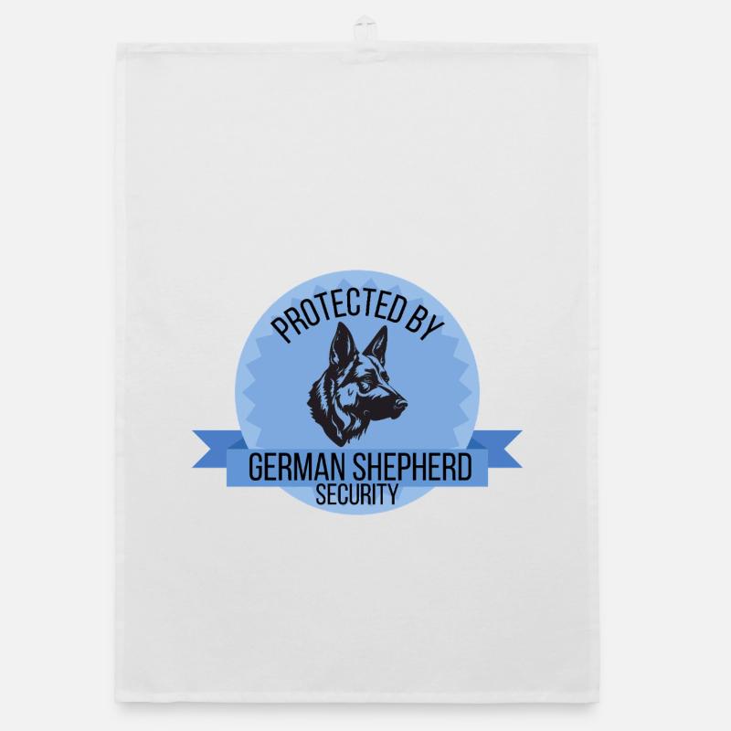 Protected By German Shepherd Security Organic dish towel