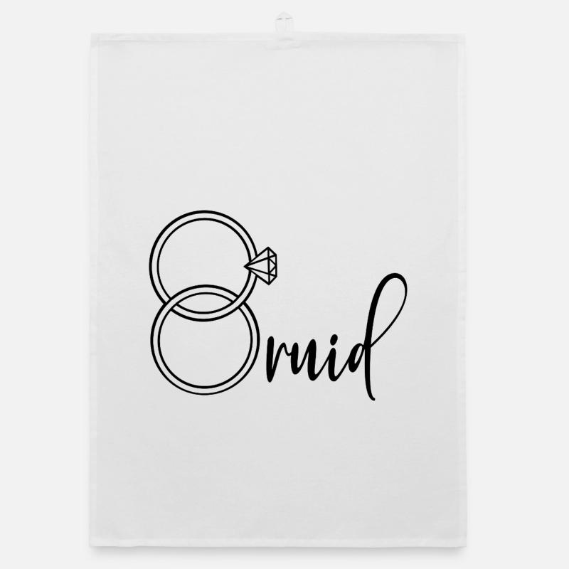 Bride engagement rings Organic dish towel