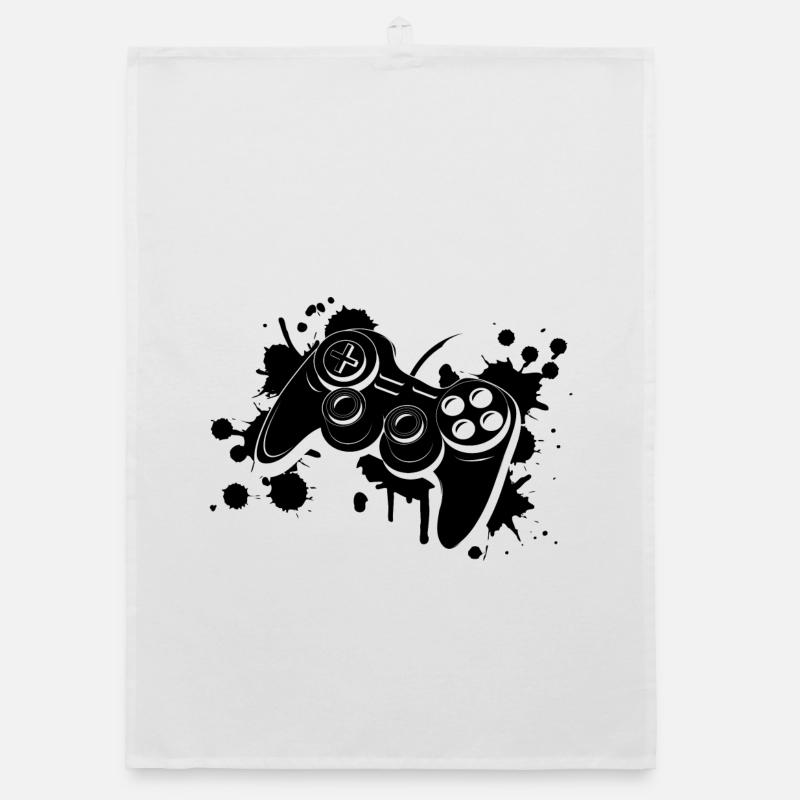 Gamepad Graffiti Organic dish towel