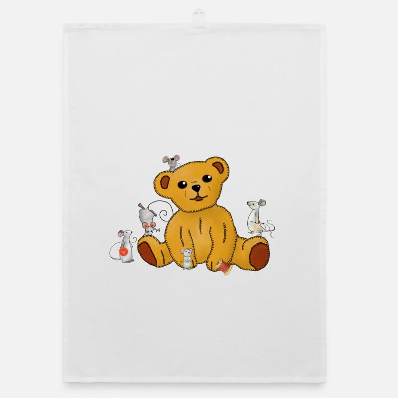 Mäuse nähen Teddy Organic Geschirrtuch