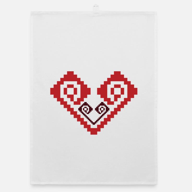 2 Hearts Organic dish towel