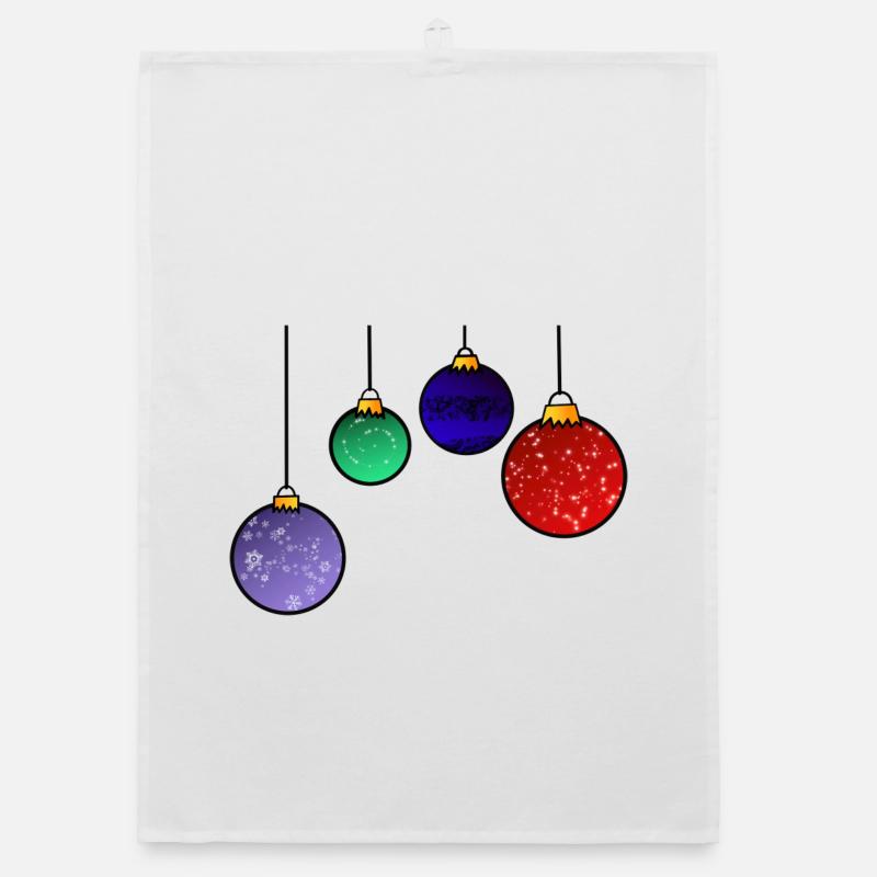 Christbaumkugeln - Weihnachtsdeko Organic Geschirrtuch