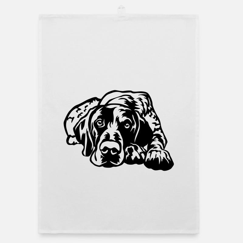 German Shorthaired Pointer Organic dish towel
