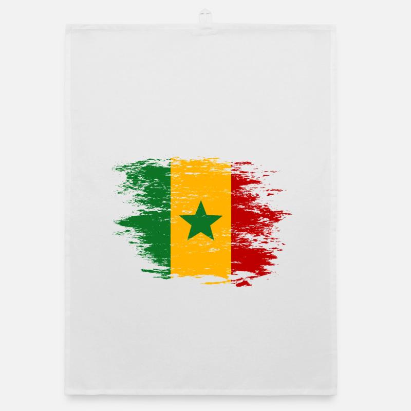 Drapeau du Sénégal Brush Optics Torchon bio