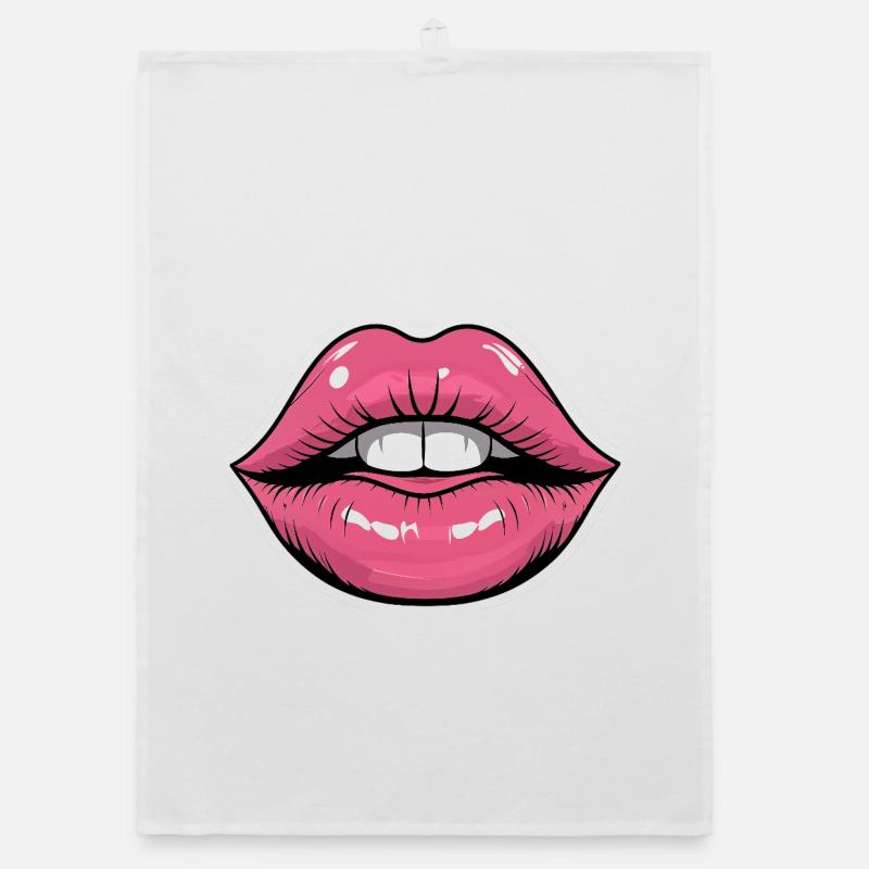 Pop Art Lips Gloss Organic dish towel