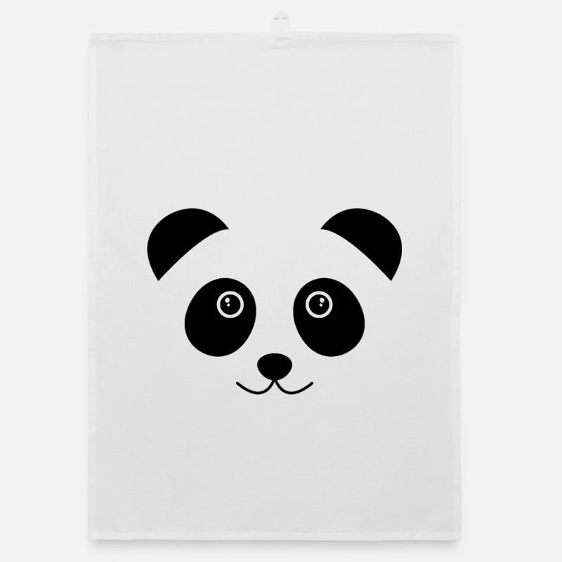 Panda-Gesicht Organic Geschirrtuch