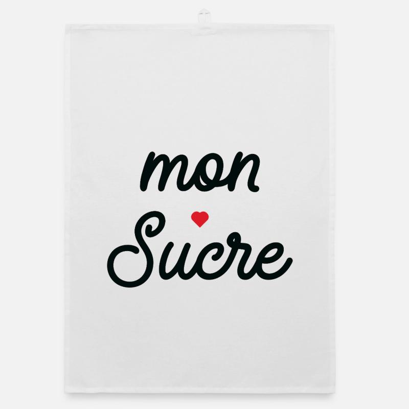 Mon cœur Noir Script Torchon bio