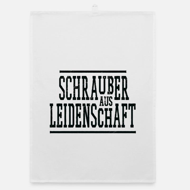 Schrauber Spruch  Organic Geschirrtuch