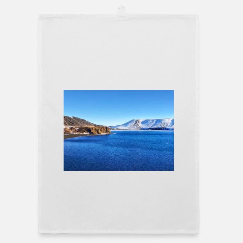 Arctic dreamy mountains Organic dish towel