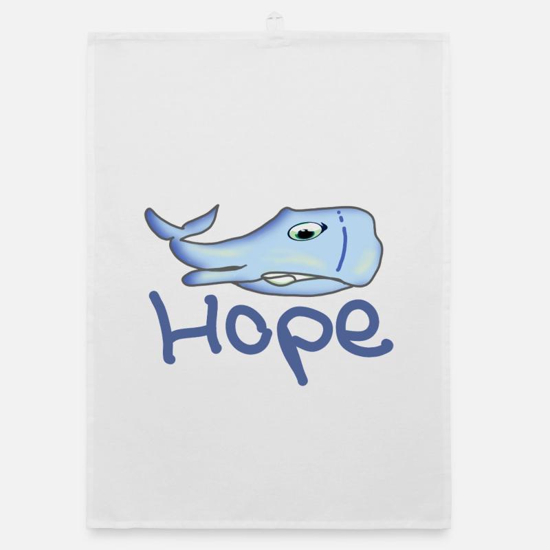 Espérons que la baleine à bosse malade en dessin animé Torchon bio