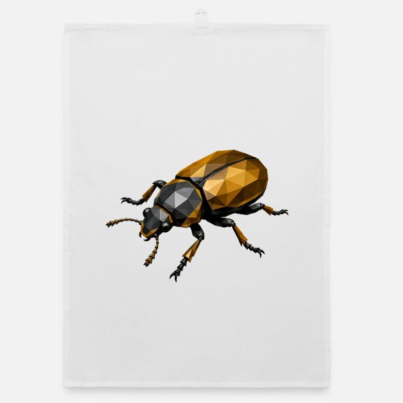 Geometric Low-Poly Insect Organic dish towel