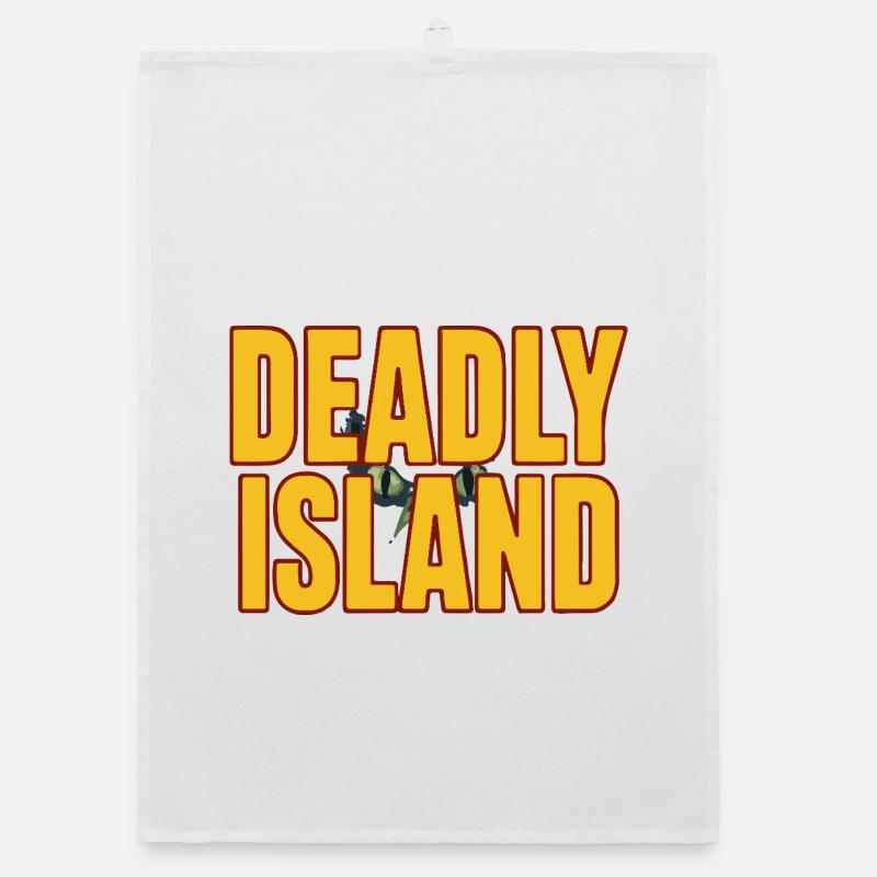 Island Bold Text Organic dish towel