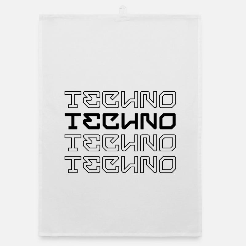 Techno-modernes Typografie-Logodesign Organic Geschirrtuch