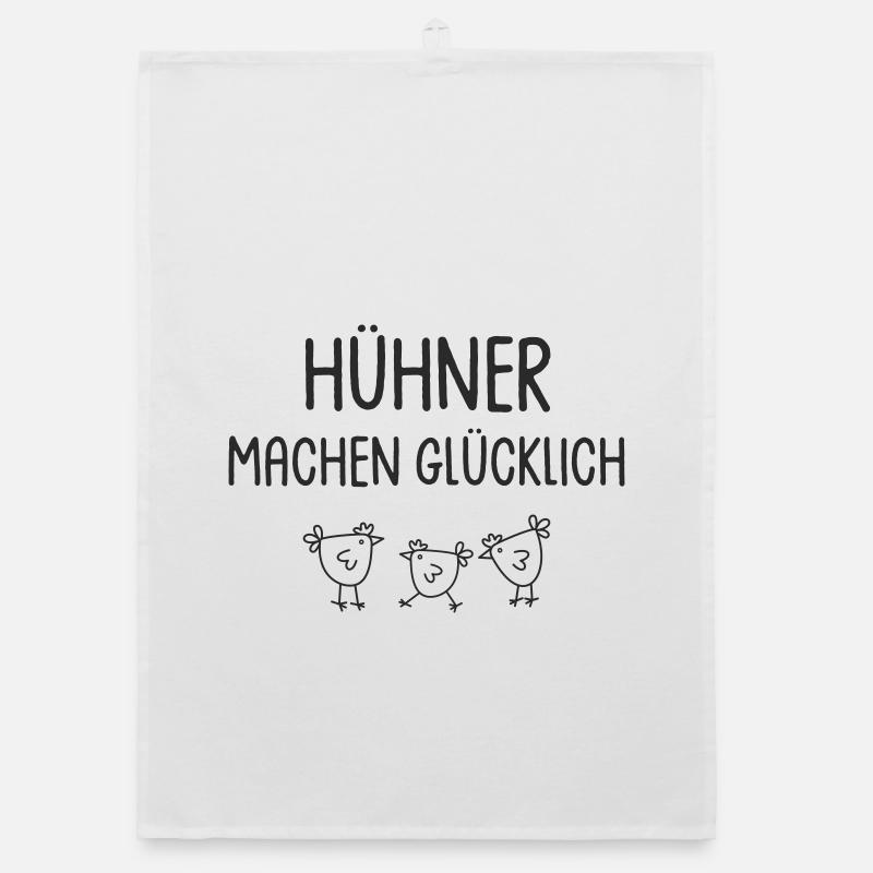 Hühner machen glücklich Organic Geschirrtuch
