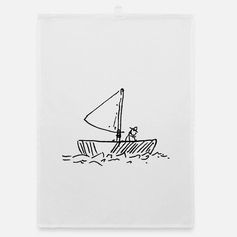 Pêcheurs dans le bateau Torchon bio