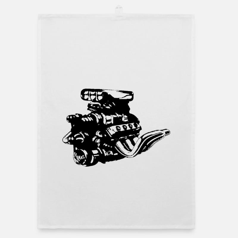 V8 engine Organic dish towel