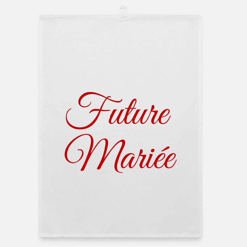 Future mariée - EVJF - Enterrement vie célibataire - Torchon bio - blanc