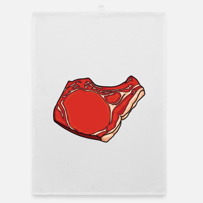 Dessin de steak Torchon bio