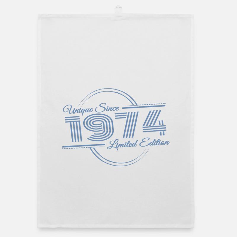Unique since vintage 1974 retro Organic dish towel