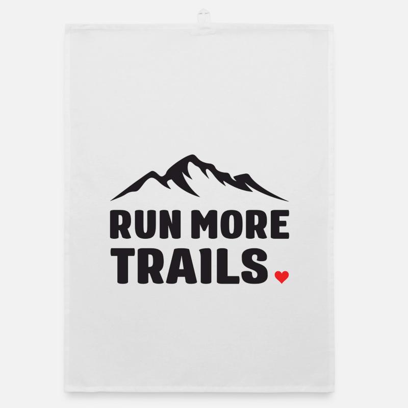 Run More Trails Organic dish towel