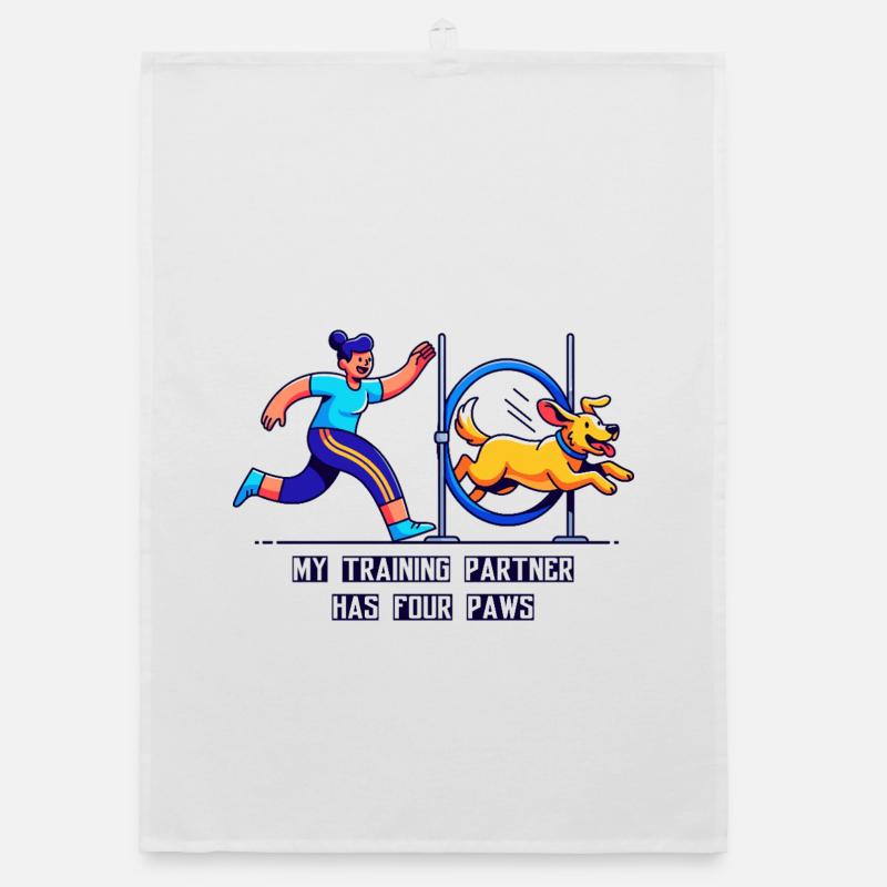 My Training Partner has four Paws Organic dish towel