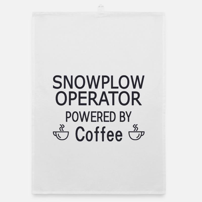 Snowplow Operator Powered Coffee Schneepflugfahrer Organic Geschirrtuch