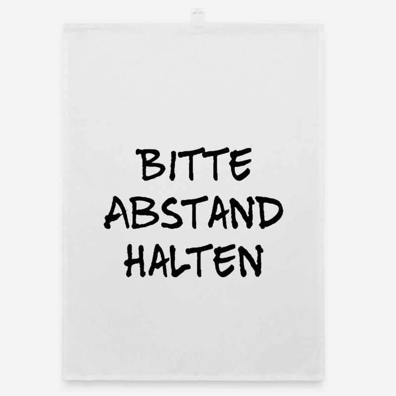 Please keep your distance Organic dish towel