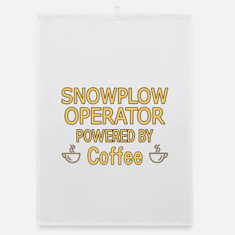 Snowplow Operator Powered Coffee Snow Plow Driver Organic dish towel