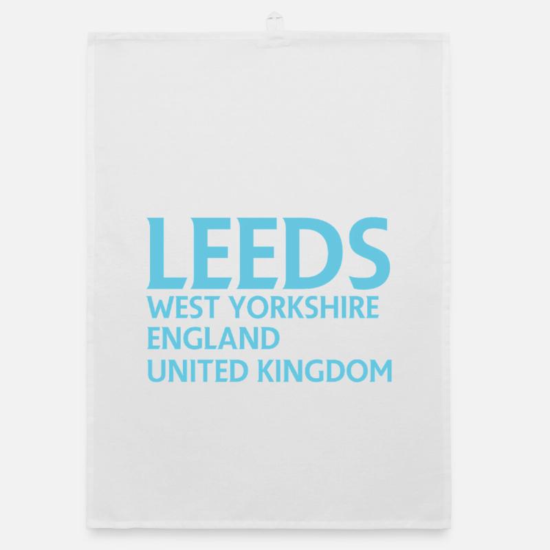 Leeds – England Liedtextdesign Organic Geschirrtuch