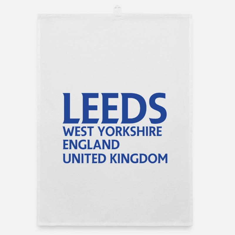 Leeds – England Liedtextdesign Organic Geschirrtuch