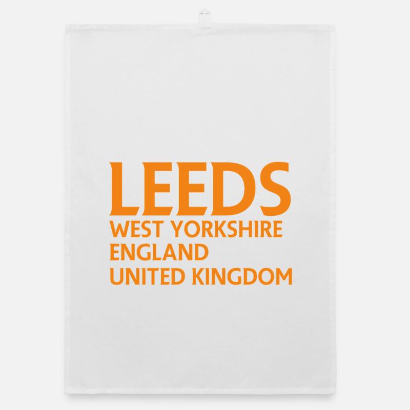 Leeds – England Liedtextdesign Organic Geschirrtuch