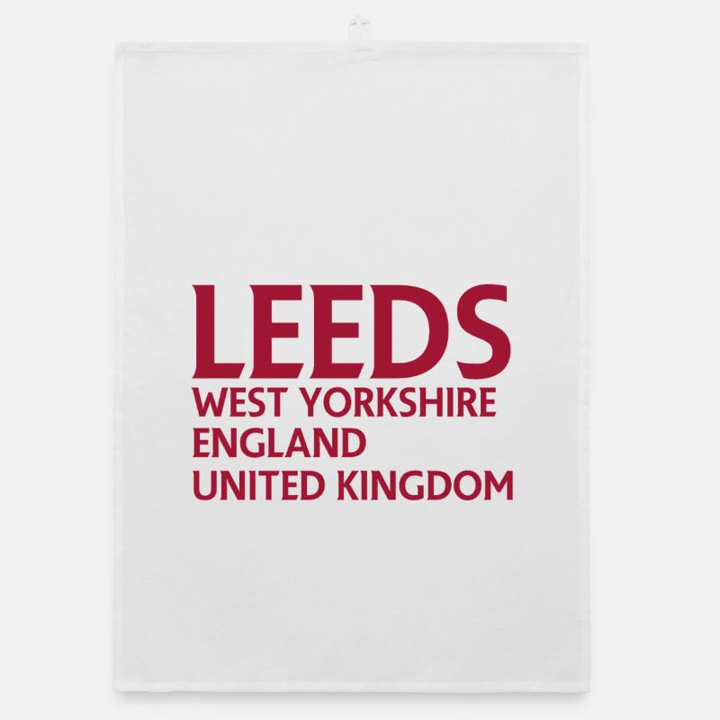 Leeds – England Liedtextdesign Organic Geschirrtuch