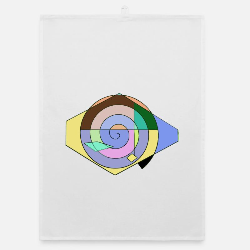 Spirale Farbspaß Geometrie Organic Geschirrtuch