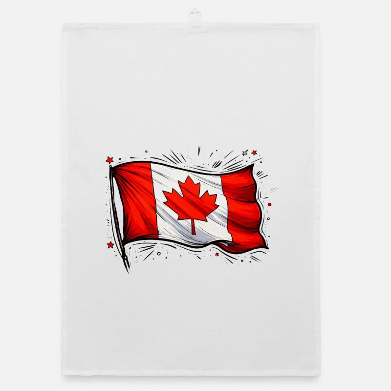 Canada Flag Organic dish towel