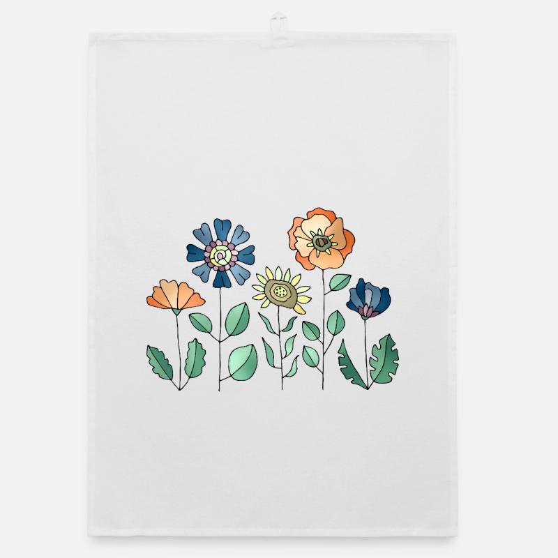 Blumen Organic Geschirrtuch