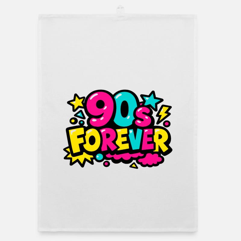 90s Forever Neon Pop Organic Geschirrtuch
