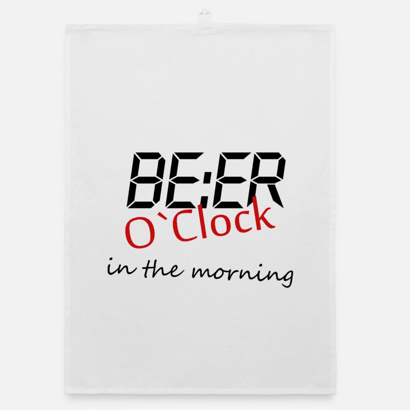 Beer beer drinking O'Clock Organic dish towel