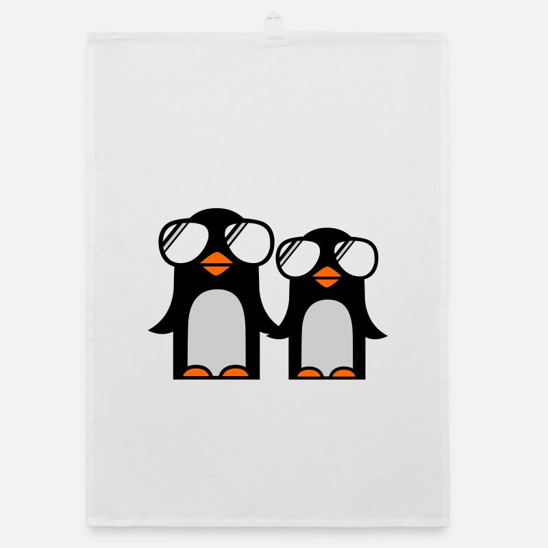 funky pinguine Organic Geschirrtuch