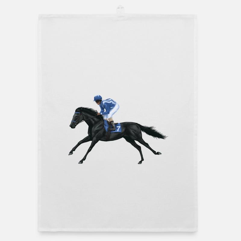 Cheval de race noire Torchon bio