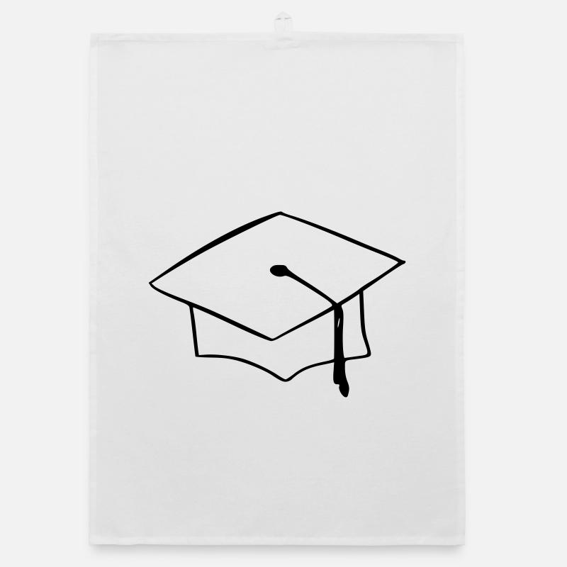 Graduation hat Organic dish towel